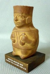 Tinactin Drug Rep Mochica Medicine Man Peru Red ware Clay Figure