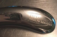 Rare Vtg Hemophilia Health Services advertising letter opener Read Look