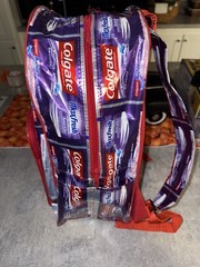 Colgate Max Backpack Recycled Toothpaste Tubes Advertising Dental Terracycle HTF