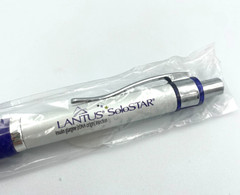 VTG Drug Rep LANTUS SOLOSTAR Metal Pen NEW and in Cellophane Pharma Swag