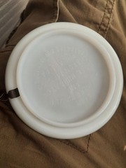 Vintage Acme Milk Glass Tumbler Cover Dose Indicator Spoon Holder 1896