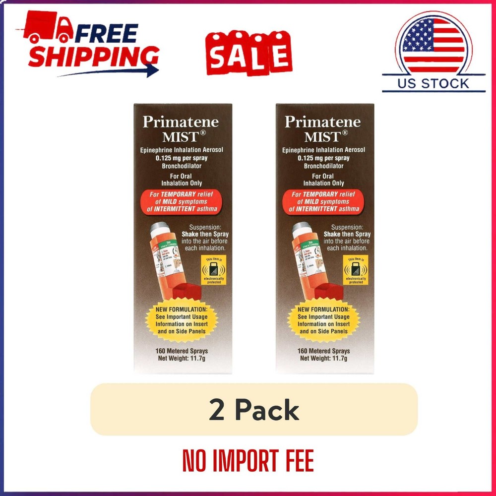 HOT SALE (2 pack) Primatene MIST Epinephrine Oral Inhalation Aerosol, US STOCK