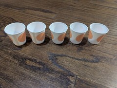 Vtg Prozac logo 5 PAPER CUPS Pharmaceutical Drug Rep Promo Advertising