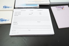 Drug Rep Pharmaceutical Partial Sticky Notes Stapler Pharma Note Pad Lot Vtg