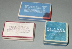 3 Vintage Cardboard Paper PHARMACY Prescription Drug Hinged Pill Box Mix Lot USA