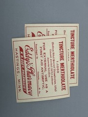 18 Lot 1950s PHARMACY Drug POISON Medicine Label Vtg ALCOHOL Minnesota HASTINGS