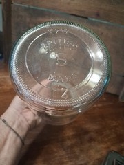 British Made S3 X237 Apothecary Jar Vintage 1980s Heavy Clear Glass 9.75 Inches