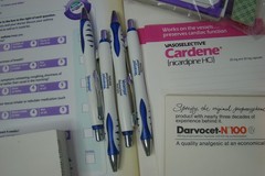 Misc Lot of Pharmaceutical items Drug Rep Stapler pens note pads Doctor sample