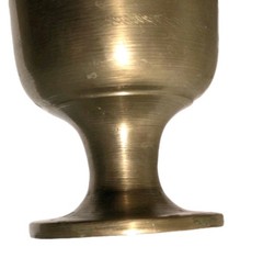 Apothecary 5.3lb Brass Mortar and Pestle 6″x4.75″ Chalice Goblet Form Vintage