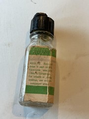 Vintage Silverfin Nasal Drops Bottle 1/2 Ounce Burrough Bros Baltimore USA