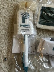 Lot Of 3 -Rare Propecia PEN ON STRING, Hair Brush, Magnet Clip-All Wrapped Merck