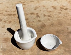 Vintage Apothecary Drug Mortar & Pestle by COORS USA Set of 3 Signed