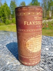Vintage McKesson’s Flaxseed Meal Can By McKesson & Robbins, Apothecary Medical
