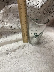 Vtg Beaker Glass Pharmacy Measurement Apothecary RX Science Lab