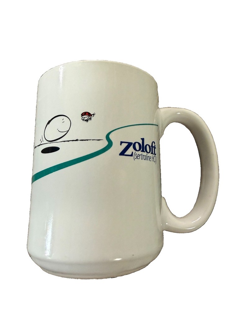 Zoloft Pharmaceutical Promotional Mug Vintage Advertising