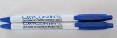 2 Pens Oxycontin CII Drug Rep Pharmaceutical Promo Medical Advertising Papermate
