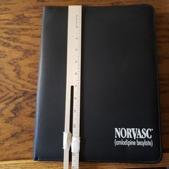 Norvasc Pharmaceutical Drug Portfolio Folder Pockets Calculator Rep Swag A4