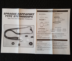 Pharmaceutical Drug Rep Promo Sprague Rappaport Type Stethoscope