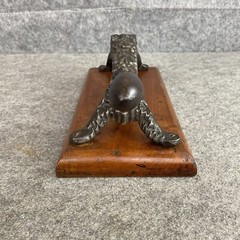 Apothecary Medical Cork Press Mounted on Wood Plinth Antique