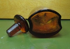 Vintage Medical Science Glass Bottle ,Amber color,Germany №29924
