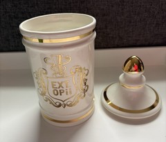 VTG Pharmacy Apothecary EXT OPii (opium extract)Canister Jar Cream & Gold Owens