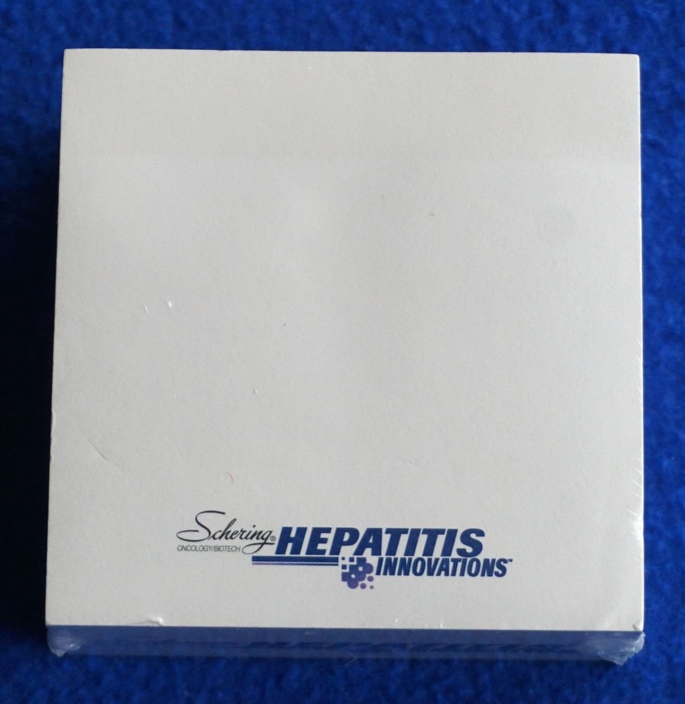 VTG Schering Hepatitis Innovations Stik- Withit Note Cube Drug Rep Promo, Sealed