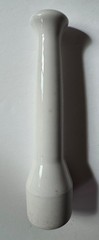Vintage Mid-Century MCM Lab Heavy White Porcelain Cooper Mortar & Pestle 1950s