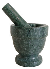 Green Natural Stone Marble Footed Mortar & Pestle 4″x3.77″