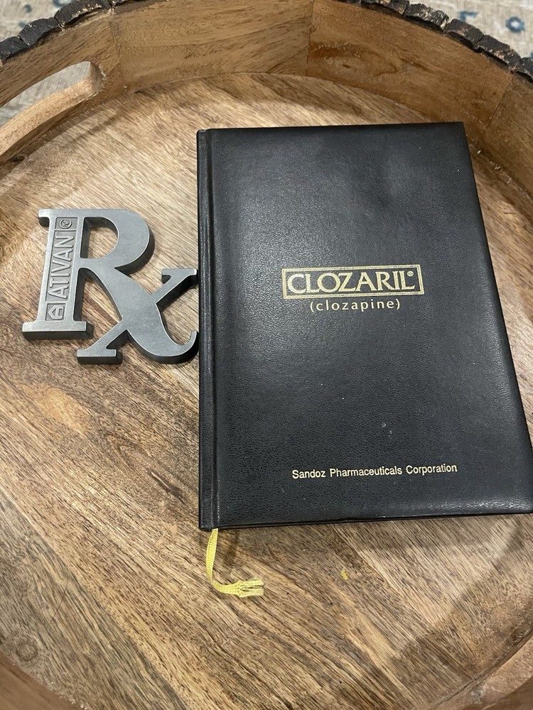 Clozaril 1991 Daily Pocket Planner Organizer and Ativan Rx Paperweight