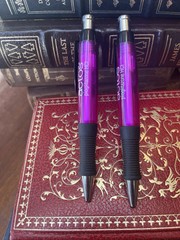 2 Clear Pink Actos Pharmaceutical Drug Rep Pens. Collectible. Write