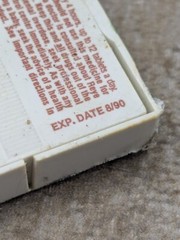Vintage Empty Bayer Aspirin box Fits 12 aspirin in plastic container EXP: 8/90