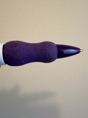 Vtg Nexium Pharmaceutical Drug Rep Black Ink Pen Purple White Soft Grip Works
