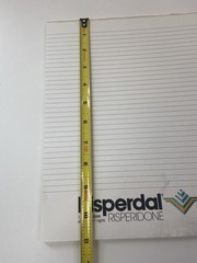 Lot of 2 Risperdal Medical Drug Rep Pharmaceutical Pens White Green And Notepad