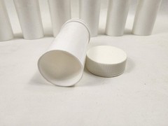 .5 (1/2) Oz White Plastic Ointment Container Jars With White Caps Lot Of 12