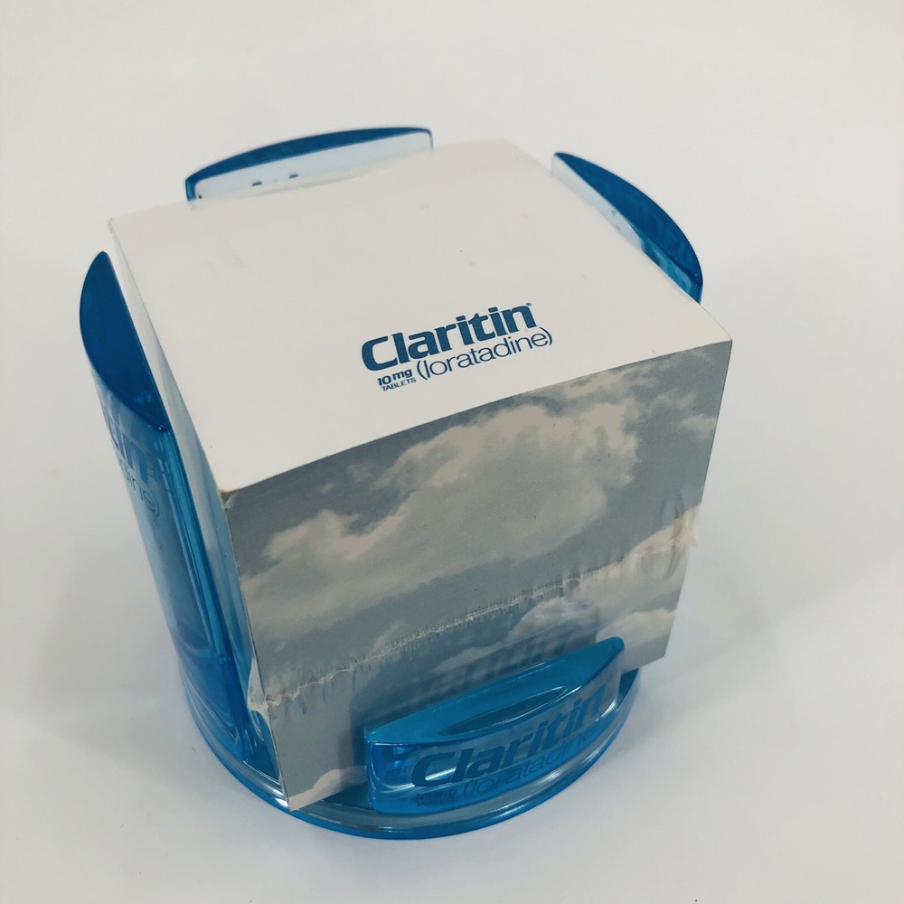 Claritin Loratadine Pharmaceutical Advertising Sealed Sticky Notes & Holder