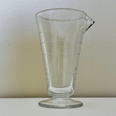 Antique Apothecary Pharmacy Conical Measuring Footed Beaker Cup 5.25” Tall