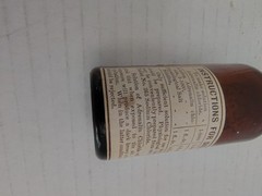 Antique Parke Davis Adrenalin Chloride Amber Glass Apothecary Medicine Bottle