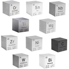 10 Pieces Element Cube Set 1” Tungsten Metal Cube, Periodic-Table of Elements…