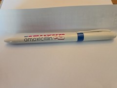 Amoxil Plastic Pen Drug Rep Pharmaceutical Promo Medical Advertising Rare WRITES