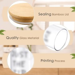 6 Pcs Apothecary Jars Glass Jars with Lids for Bathroom Holder Glass Cotton B…