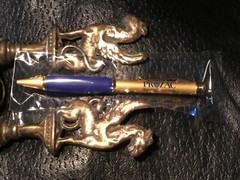 Mirapex Heavy Metal Drug Rep Pharmaceutical Silver Green Twist Pen New