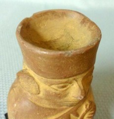 Tinactin Drug Rep Mochica Medicine Man Peru Red ware Clay Figure