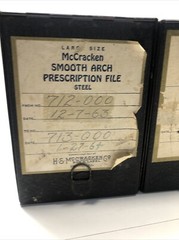 Vintage McCracken Metal File Pharmacy Prescription Box Industrial Rx Lot 3 Blk