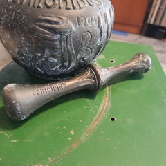 Vintage Brass RX Maimonides 1135-1204 Secundum Artem Mortar & Pestle Coricidin