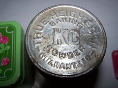 Vintage lot of 3 tins 1950 Original Tin AMITONE KC Baking Powder Bag Balm