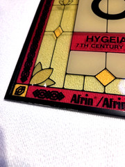 Pharmacy Stained Glass Style Window Advertising Afrin 9”x6”x1/4” Yellow Border