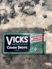Vintage Box Of Vicks Medicated Cough Drops 1.2 Ounces In Original Packaging