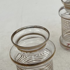 4- VTG WW2 APOTHECARY Jar Glass Medical Canister Winged United Logo Medicinal