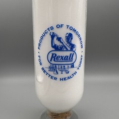 Vintage Rare Rexall Drug Enameled Advertising Show Globe Mint 8” + H Capsule