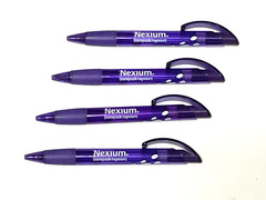 Pharmaceutical Drug Rep Vintage Ink Pens Nexium Collectible Translucent Purple